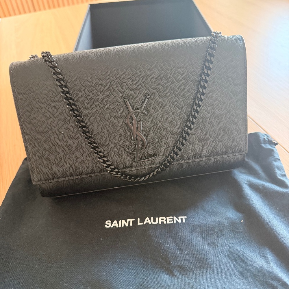 YSL Kate WOC Black on Black